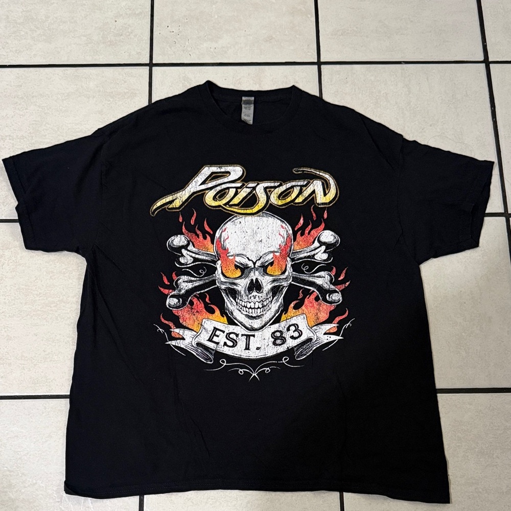Poison Est. '83 Black Graphic Men's T-Shirt